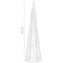 Piramide Decorativa Cono Luce LED Acrilico Bianco Caldo 60 cm