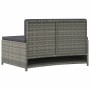 Panche per Spa con Cuscini 2 pz in Polyrattan Grigio