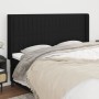 Testiera ad Orecchio Nera 203x16x118/128 cm in Tessuto