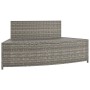 Panche per Spa con Cuscini 2 pz in Polyrattan Grigio