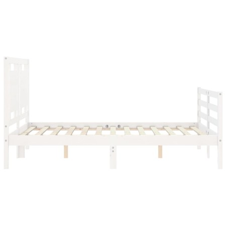 Giroletto con Testiera Bianco Small Double Legno Massello