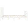 Giroletto con Testiera Bianco Small Double Legno Massello