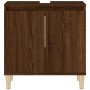 Mobile Lavabo Rovere Marrone 58x33x60 cm in Legno Multistrato