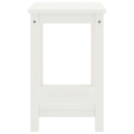 Comodino Bianco 35x30x47 cm in Legno Massello di Pino