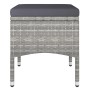 Set Bistrot da Giardino 5pz Polyrattan e Vetro Temperato Grigio