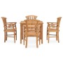 Set da Pranzo da Giardino 5 pz in Legno Massello di Teak