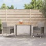 Set da Pranzo da Giardino 3 pz con Cuscini in Polyrattan Grigio