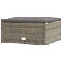 Set Divani da Giardino 8 pz con Cuscini in Polyrattan Grigio