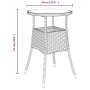 Set Bistrò da Giardino 5 pz con Cuscini in Polyrattan Grigio