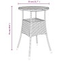 Set Bistrò da Giardino 5 pz con Cuscini in Polyrattan Grigio