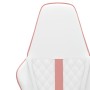 Sedia da Gaming Bianco e Rosa in Similpelle