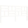 Giroletto con Testiera Bianco 200x200 cm in Legno Massello