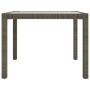 Set da Pranzo per Esterni 3 pz con Cuscini in Polyrattan Grigio