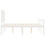 Letto per Anziani con Testiera Bianco 140x200 cm Legno Massello