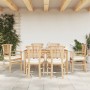 Set da Pranzo da Giardino 7 pz in Legno Massello di Teak