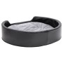 Lettino per Cani Nero e Grigio 79x70x19 cm Peluche e Similpelle