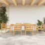 Set da Pranzo da Giardino 7 pz in Legno Massello di Teak