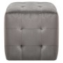 Pouf 2 pz Grigio 30x30x30 cm in Velluto