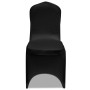 Coprisedie in Tessuto Elasticizzato Nero 12 pz