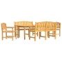 Set da Pranzo per Giardino 5 pz in Legno Massello di Teak