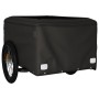 Rimorchio da Bici Nero e Grigio 45 kg in Ferro