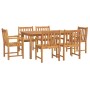 Set da Pranzo da Giardino 7 pz in Legno Massello di Acacia