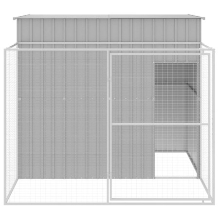 Casetta Cani Corsa Grigio Chiaro 214x253x181 cm Acciaio Zincato