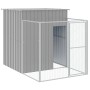 Casetta Cani Corsa Grigio Chiaro 165x455x181 cm Acciaio Zincato