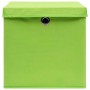 Contenitori con Coperchi 4 pz 28x28x28 cm Verde