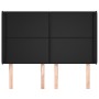 Testiera ad Orecchio Nera 147x16x118/128 cm in Similpelle