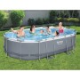 Bestway Set Piscina Ovale Power Steel 488x305x107 cm