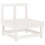 Set Salotto da Giardino 5 pz in Legno Massello di Pino Bianco