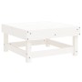 Set Salotto da Giardino 7 pz Bianco in Legno Massello di Pino