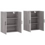 Mobili a Parete 2 pz Grigio Sonoma 69,5x34x90 cm