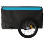 Rimorchio da Bici Nero e Blu 45 kg in Ferro