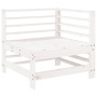 Set Salotto da Giardino 6 pz Bianco in Legno Massello di Pino