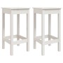 Set Bar da Giardino 3 pz Bianco in Legno Massello di Pino