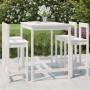 Set Bar da Giardino 5 pz Bianco in Legno Massello di Pino