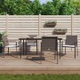 Sedie da Giardino con Cuscini 4pz Marroni 56x59x84cm Polyrattan