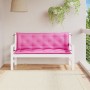 Cuscini per Panca da Giardino 2 pz Rosa 150x50x7 cm in Tessuto