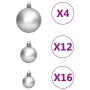 Set Palline di Natale 111 pz Argento in Polistirene