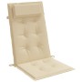 Cuscini per Sedia con Schienale Alto 4 pz Beige Tessuto Oxford