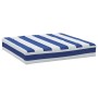 Cuscino Pallet Strisce Bianche e Blu 60x60x8 cm Tessuto Oxford