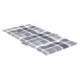 Cuscini per Sedia 4 pz a Quadri Grigi 100x50x3cm Tessuto Oxford