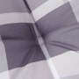 Cuscini per Sedia 4 pz a Quadri Grigi 100x50x3cm Tessuto Oxford