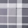 Cuscini per Sedia 4 pz a Quadri Grigi 100x50x3cm Tessuto Oxford