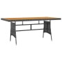 Set da Pranzo per Esterni 7 pz in Polyrattan Grigio