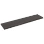 Ripiano Marrone Scuro 220x50x(2-6) cm Massello Rovere Trattato