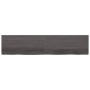 Ripiano Marrone Scuro 220x50x(2-6) cm Massello Rovere Trattato