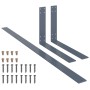 Schienale per Divano a Pallet Grigio Chiaro 110 cm in Ferro